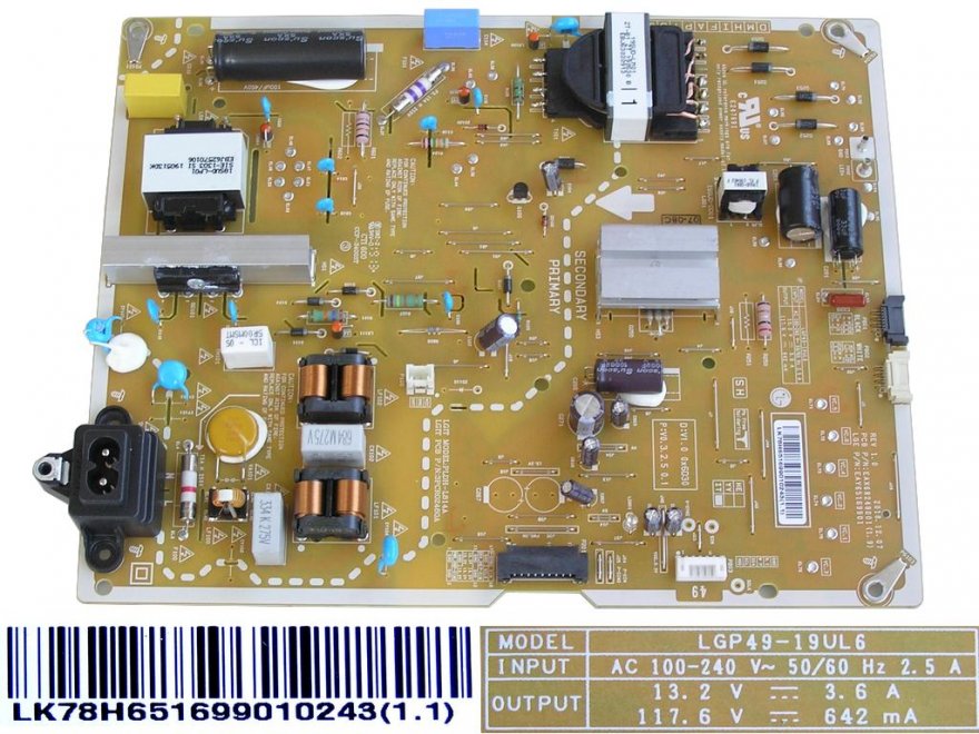 LCD modul zdroj EAY65169901 / Power board LGP49-19UL6 / EAY65169901 - Kliknutím na obrázek zavřete