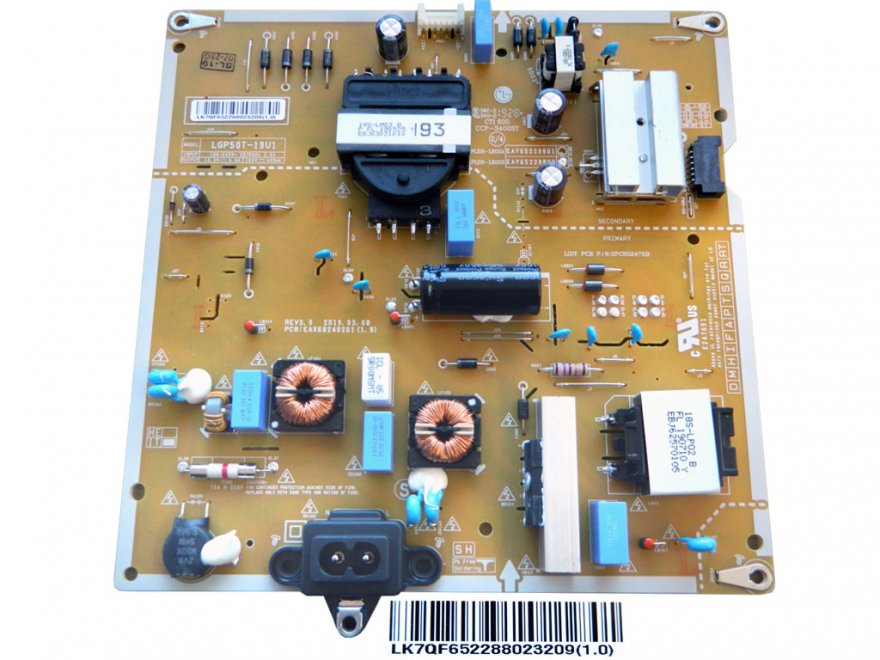 LCD modul zdroj EAY65228802 / Power supply assembly LGP50T-19U1 / EAY65228802 - Kliknutím na obrázek zavřete
