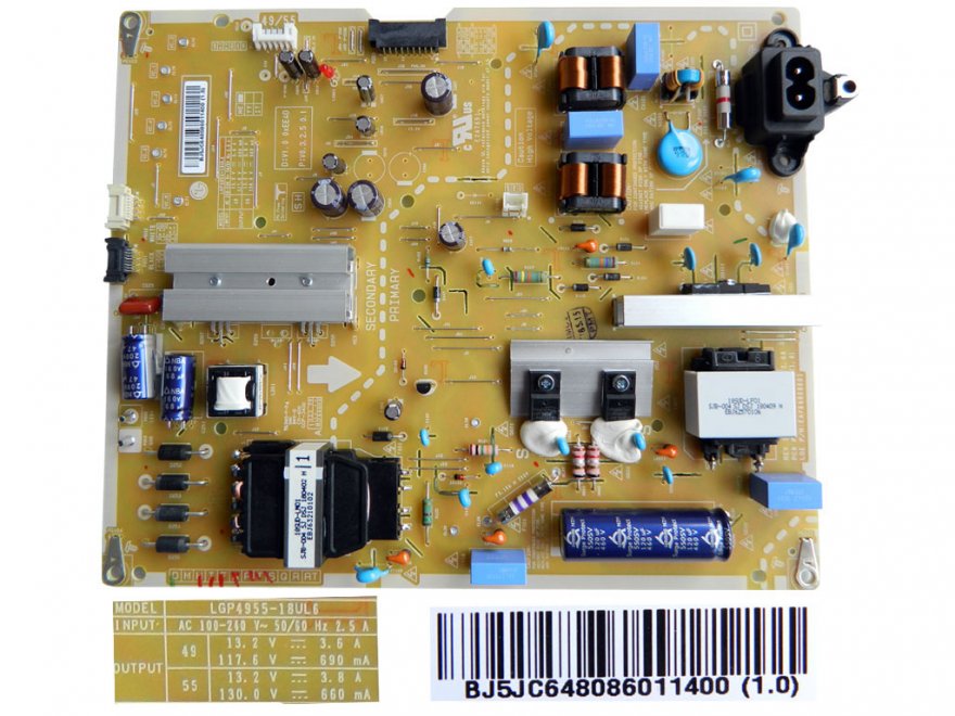 LCD modul zdroj EAY64808601 / Power supply assembly LGP4955-18UL6 / EAY64808601 - Kliknutím na obrázek zavřete
