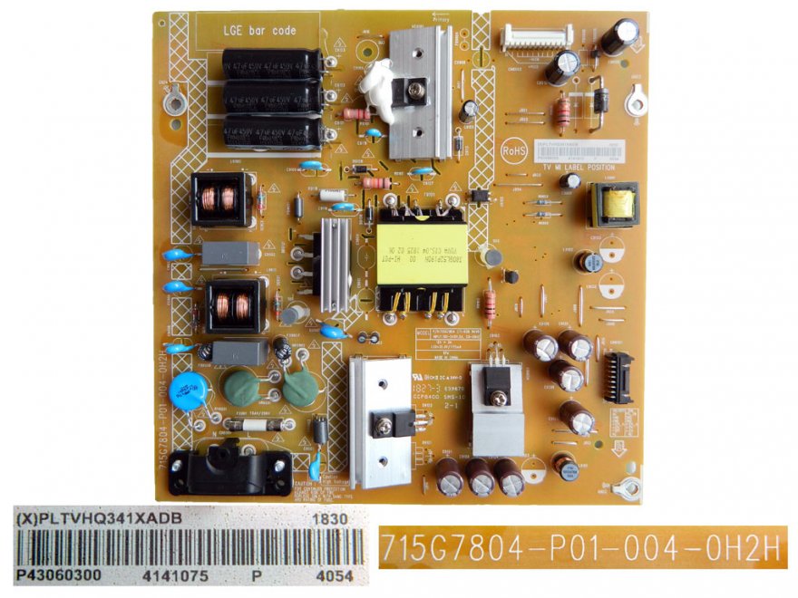 LCD modul zdroj PLTVHQ341XADB / Power supply board 715G7804-P01-004-0H2H - Kliknutím na obrázek zavřete