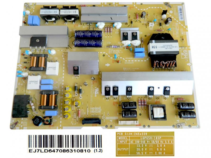 LCD modul zdroj EAY64708631 / Power supply assembly LGP65H-18SP / EAY64708631 - Kliknutím na obrázek zavřete