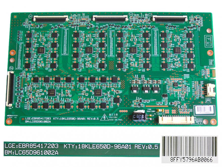 LCD modul LED driveru EBR85417203 REV 0.5 / LED power driver board 18KLE650D-96A01 / LC65D961002A - Kliknutím na obrázek zavřete