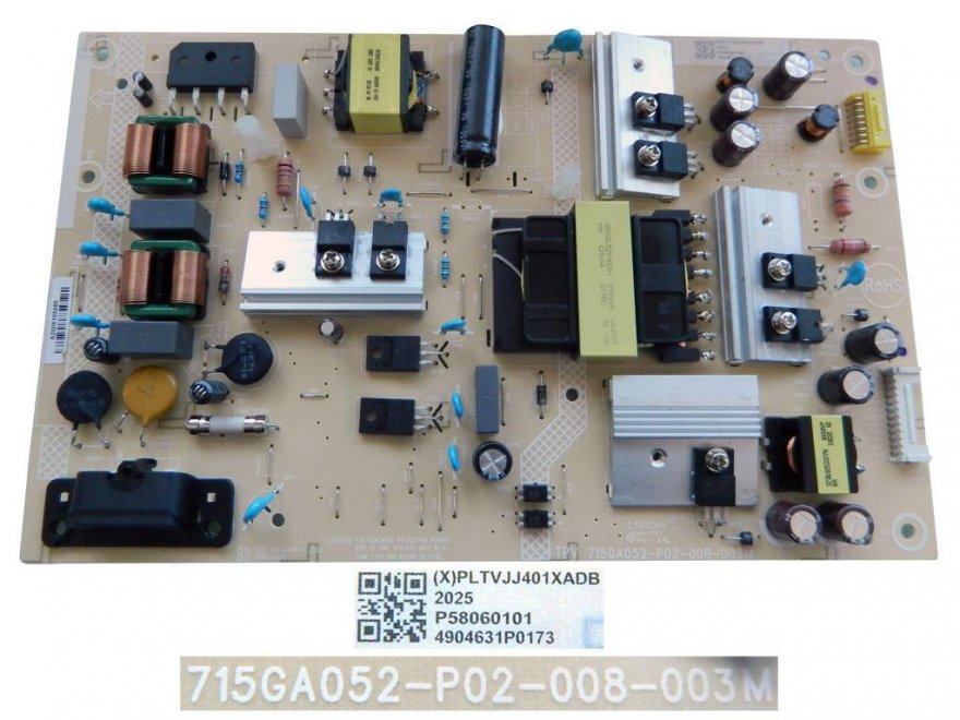 LCD modul zdroj PLTVJJ401XADB / SMPS power supply board 715GA052-P02-008-003M / Philips 996592003213 - Kliknutím na obrázek zavřete