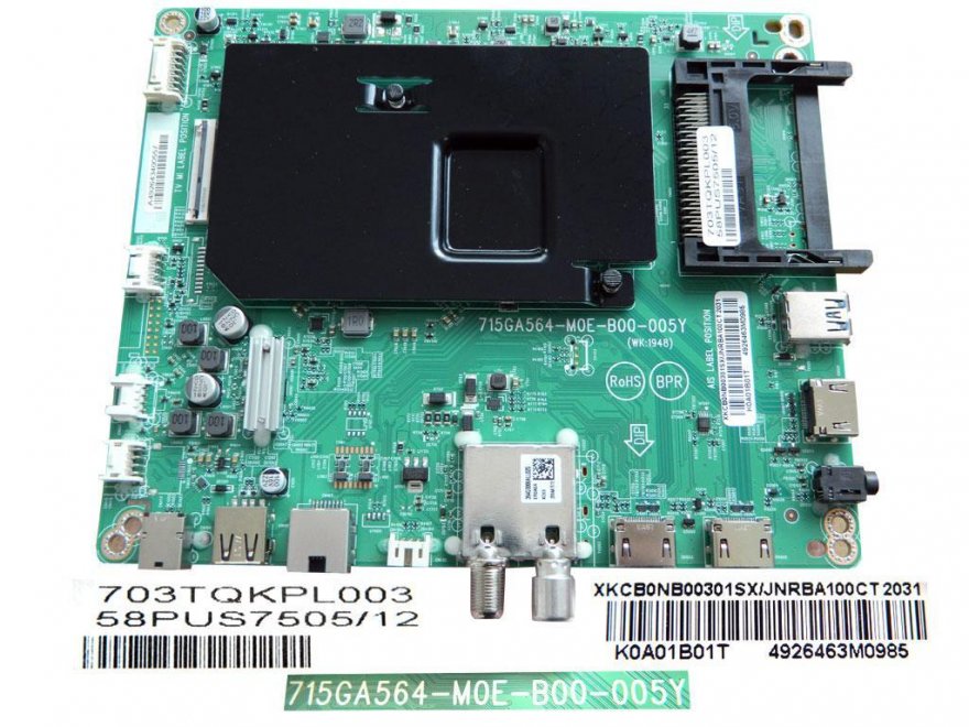 LCD LED modul základní deska XKCB0NB00301SX H0A01B01T / Main board assy 715GA564-M0E-B00-005Y / 703TQKPL003 - Kliknutím na obrázek zavřete
