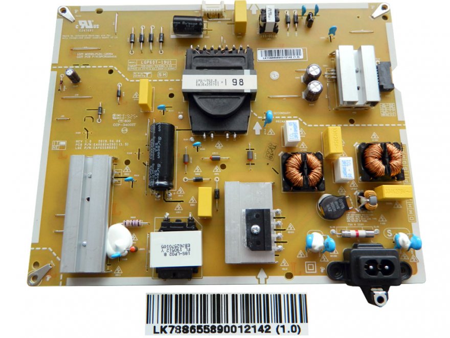 LCD modul zdroj EAY65589001 / Power supply assembly LGP60T-19U1 / EAY65589001 - Kliknutím na obrázek zavřete