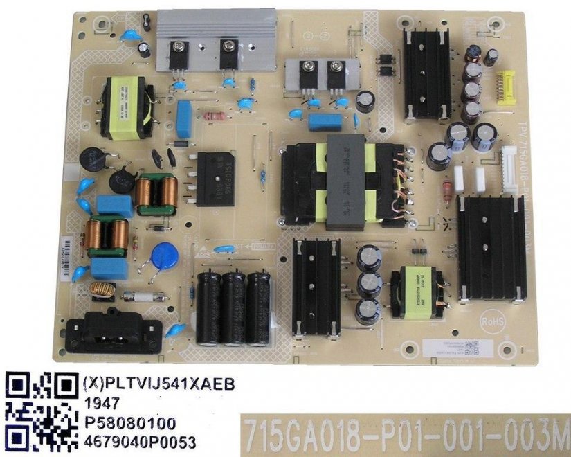 LCD modul zdroj Philips PLTVIJ541XAEB / SMPS power supply board 715GA018-P01-001-003M - Kliknutím na obrázek zavřete