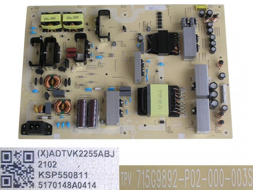 LCD modul zdroj Philips ADTVK2255ABJ / SMPS power supply board 715G9892-P02-000-003S - Kliknutím na obrázek zavřete