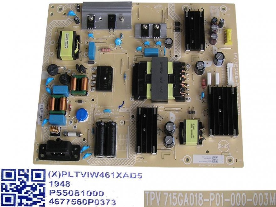 LCD modul zdroj Philips PLTVIW461XAD5 / SMPS power supply board 715GA018-P01-000-003M - Kliknutím na obrázek zavřete