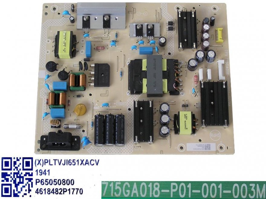 LCD modul zdroj Philips PLTVJI651XACV / SMPS power supply board 715GA018-P01-001-003M - Kliknutím na obrázek zavřete