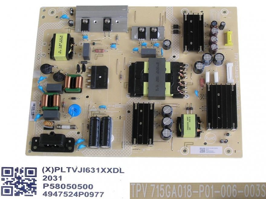 LCD modul zdroj Philips PLTVJI631XXDL / SMPS power supply board 715GA018-P01-006-003S - Kliknutím na obrázek zavřete
