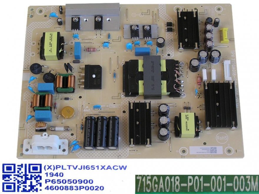 LCD modul zdroj Philips PLTVJI651XACW / SMPS power supply board 715GA018-P01-001-003M - Kliknutím na obrázek zavřete