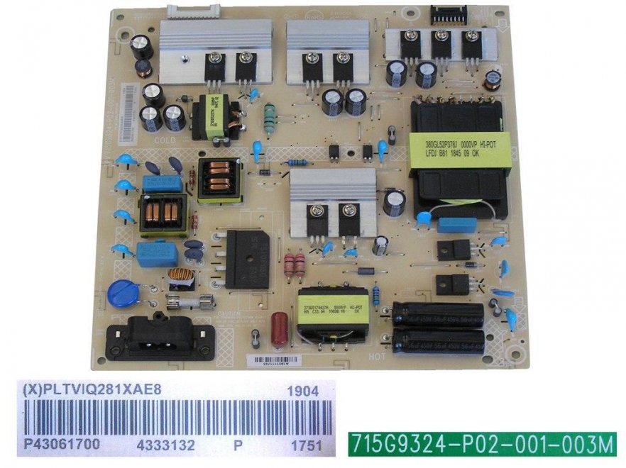LCD modul zdroj Philips PLTVIQ281XAE8 / SMPS power supply board 715G9324-P02-001-003M - Kliknutím na obrázek zavřete