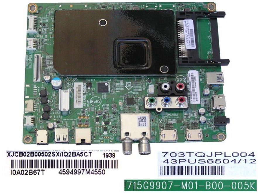 LCD LED modul základní deska Philips XJCB02B00502SX/IQ2BA5CT / Main board assy 715G9907-M01-B00-005K / 703TQJPL004 - Kliknutím na obrázek zavřete