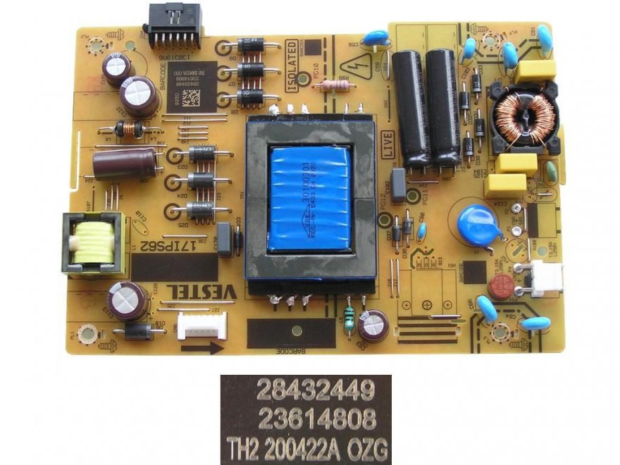 LCD modul zdroj 17IPS62 / SMPS POWER BOARD Vestel 23614808 - Kliknutím na obrázek zavřete