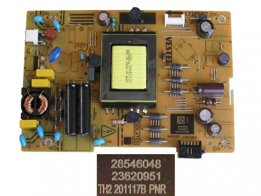 LCD modul zdroj 17IPS62 / SMPS POWER BOARD Vestel 23620951 - Kliknutím na obrázek zavřete