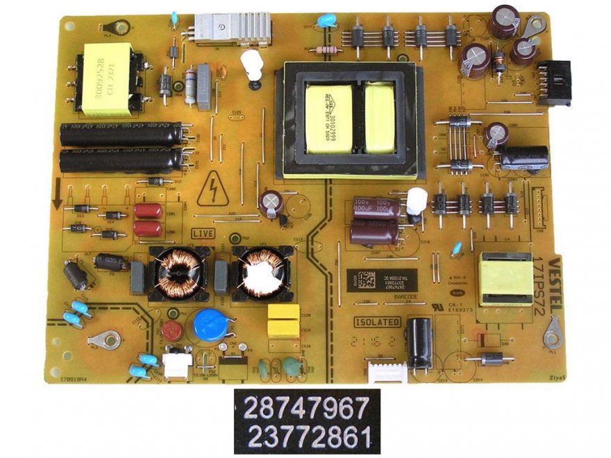 LCD modul zdroj 17IPS72 / SMPS POWER BOARD Vestel 23772861 - Kliknutím na obrázek zavřete