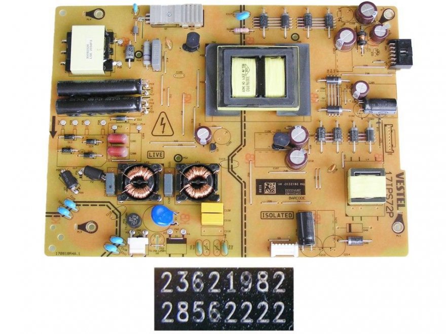 LCD modul zdroj 17IPS72P / SMPS POWER BOARD Vestel 23621982 - Kliknutím na obrázek zavřete