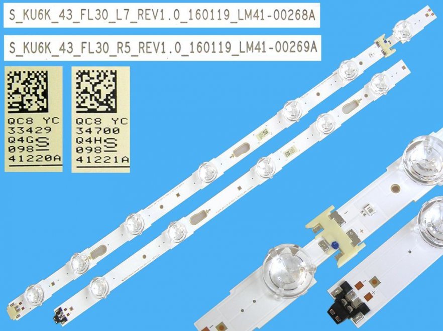 LED podsvit 843mm sada Samsung BN96-41220A plus BN96-41221A / LED Backlight 843mm - 12 D-LED LM41-00268A plus LM41-00269A - Kliknutím na obrázek zavřete