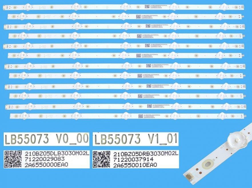 LED podsvit 1112mm sada Philips celkem 12 pásků / LED Backlight Assy LB55073V0-00 plus LB55073V1-01 - Kliknutím na obrázek zavřete