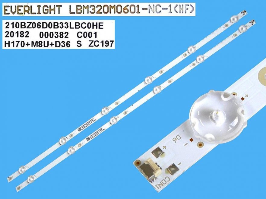 LED podsvit 614mm sada Philips celkem 2 pásky / LED Backlight Assy LBM320M0601 / 210BZ06D0B33LBC0HE / 705TLB32B33LBC0HE - Kliknutím na obrázek zavřete