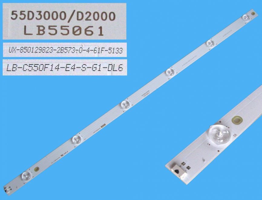 LED podsvit 597mm, 6LED / LED Backlight 597mm - 6 D-LED, LB55061, UX-850129823-2B573 - Kliknutím na obrázek zavřete