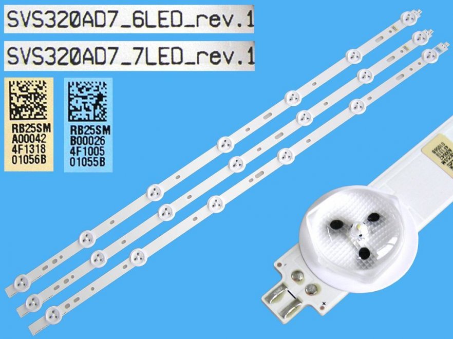 LED podsvit sada Grundig ZCL celkem 3 pásky 590mm / D-LED SVS320AD7-6LED plus SVS320AD7-7LED ( 01055B plus 01056B = 01058B plus 01059B ) - Kliknutím na obrázek zavřete
