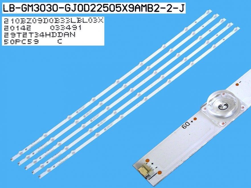 LED podsvit 970mm sada Philips celkem 5 pásků / LED Backlight - 9 D-LED LB-GM3030-GJ0D22505X9AMB2-2-J / 210BZ09D0B33LBL03X / 705TLB50B33LBL03X - Kliknutím na obrázek zavřete