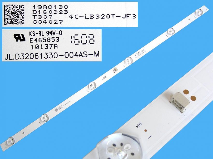 LED podsvit 553mm, 6LED / DLED Backlight 553mm - 6DLED, JLD32061330-004AS-M / 4C-LB320T-JF3 - Kliknutím na obrázek zavřete