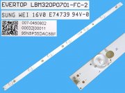 LED podsvit 615mm, 7LED / LED Backlight 615mm - 7 D-LED, LBM320P0701-FC-2 / GJ-2K15 D2P5-315-D307-V1 / 01L68