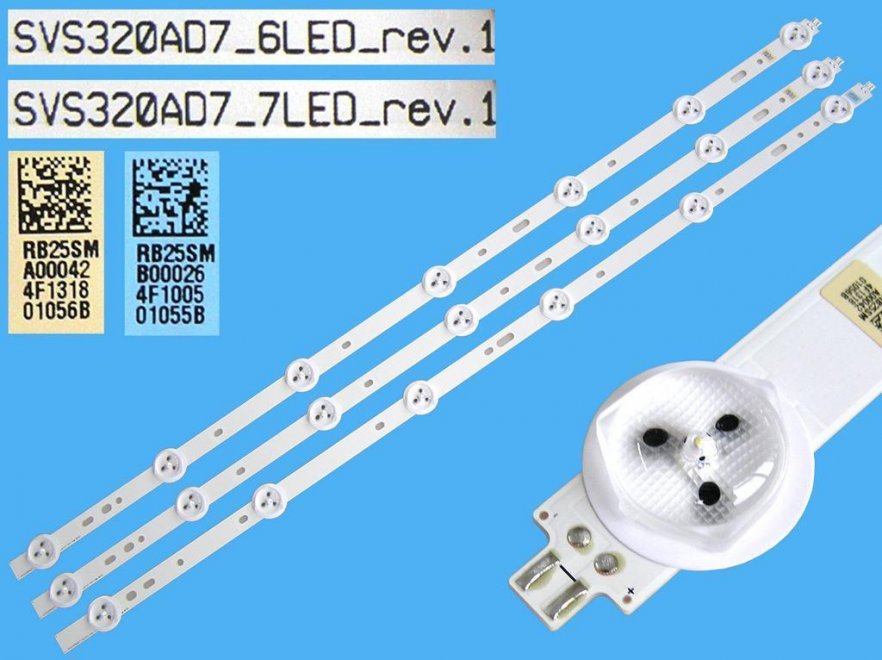 LED podsvit 590mm sada Grundig ZCL celkem 3 pásky / D-LED SVS320AD7-6LED plus SVS320AD7-7LED náhradní výrobce ( 01055B plus 01056B = 01058B plus 01059B ) - Kliknutím na obrázek zavřete
