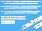 LED podsvit sada LG 49UJ65 celkem 6 pásků / DLED TOTAL ARRAY 49CSP LG Innotek 17Y 49UJ65_A plus 17Y 49UJ65_B