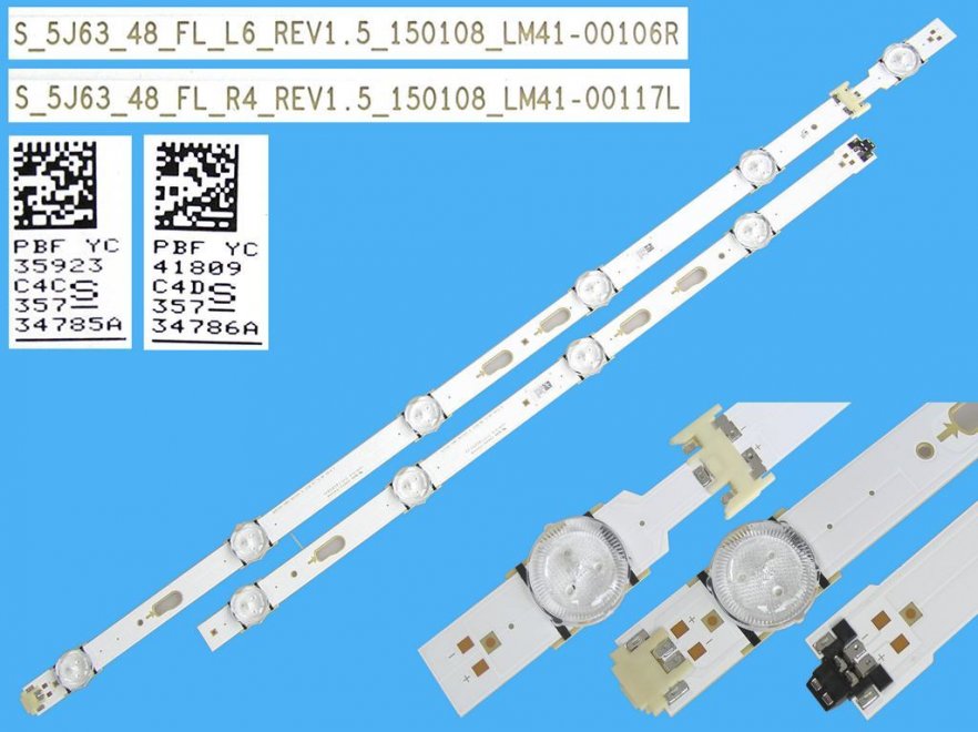 LED podsvit 975mm sada SAMSUNG BN96-34785A plus BN96-34786A / LED Backlight 975mm - 10 D-LED LM41-00106R plus LM41-00117L - Kliknutím na obrázek zavřete