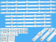 LED podsvit sada LG AGF78401001 celkem 8 pásků / DLED TOTAL ARRAY AGF78401001 6916L-1961A plus 6916L-1962A / DRT 3.0 47"