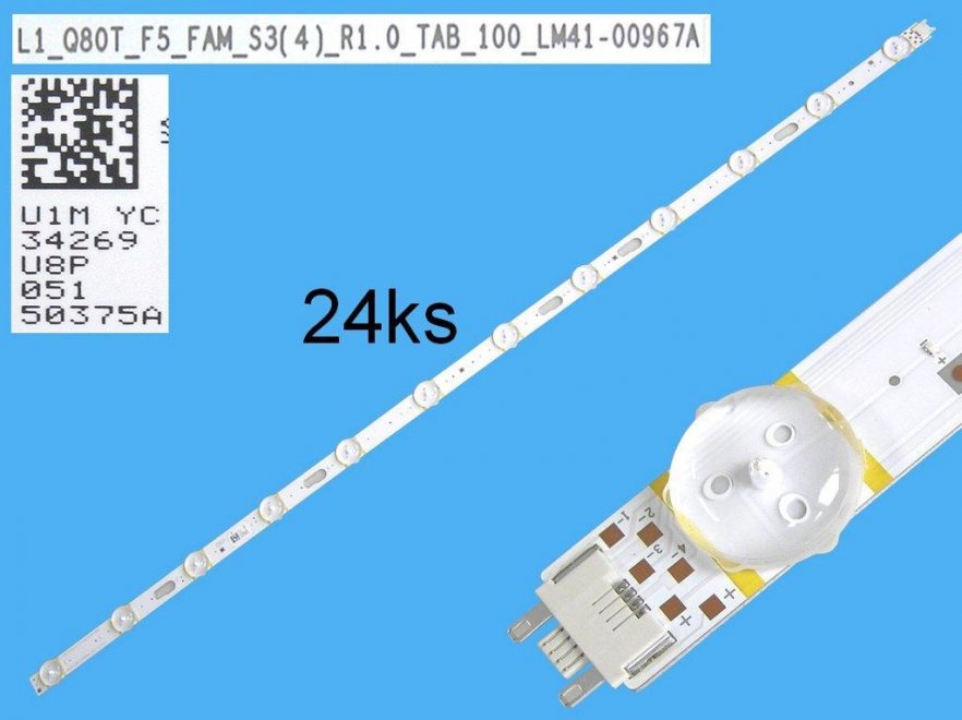 LED podsvit 685mm sada Samsung celkem 24 pásků / LED Backlight 685mm - 12 D-LED, BN96-50375A / LM41-00967A / L1_Q80T_F5_FAM_S3(4)_R1.0_TAB_100 - Kliknutím na obrázek zavřete
