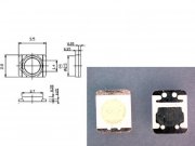 LED podsvit samostatná dioda 3528 / 2835 1,5W 3V LG 9000K