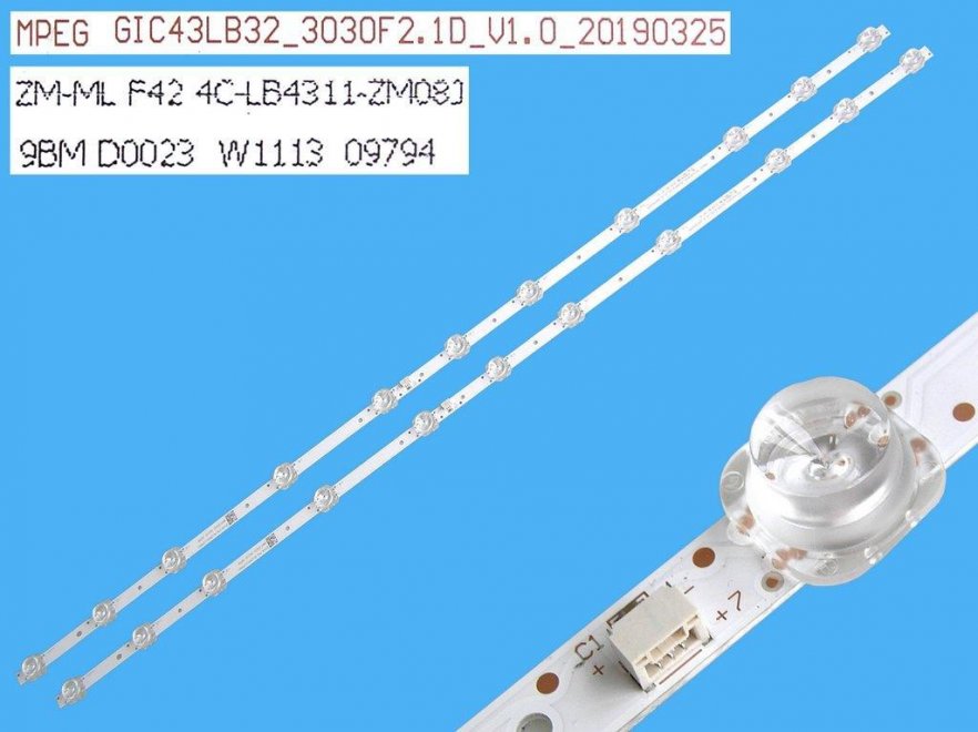 LED podsvit sada Thomson 4C-LB4311-ZM08J celkem 2 pásky 804mm / DLED TOTAL ARRAY MPEG GIC43LB32_3030F2.1D_V1.0 / GIC43LB32_3030F2.1D_V0.9 - Kliknutím na obrázek zavřete