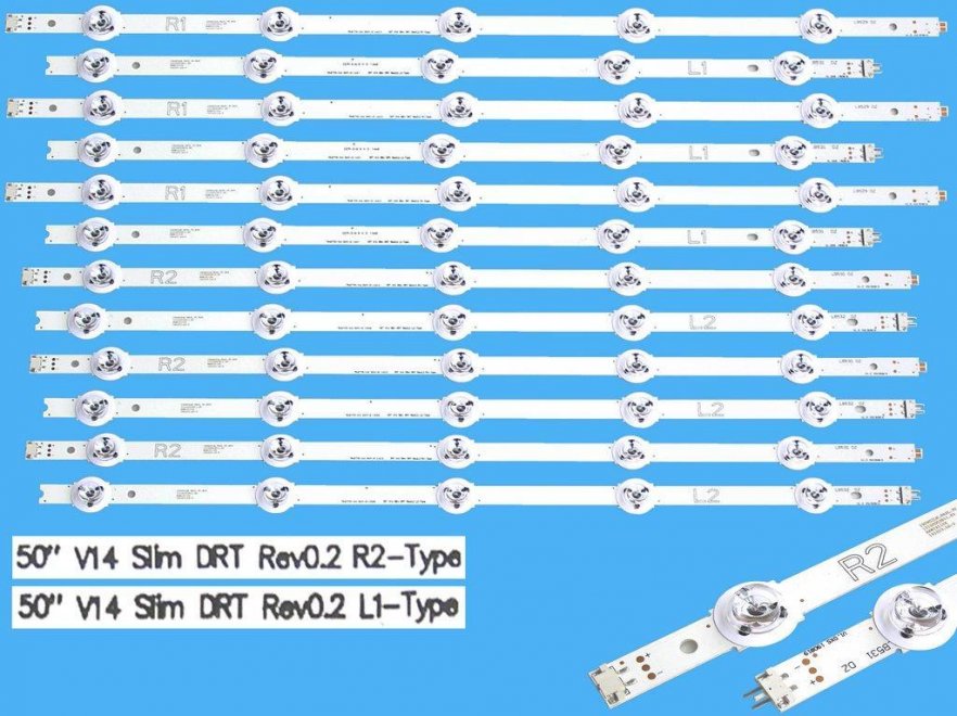 LED podsvit sada LG 50" V14 Slim DRT Rev0.2 celkem 12 pásků / DLED TOTAL ARRAY LG 50" V14 Slim DRT Rev0.2 50LB 3D - Kliknutím na obrázek zavřete
