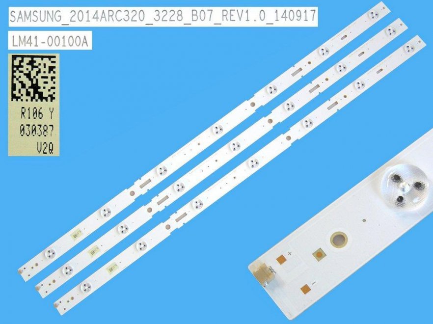 LED podsvit sada Grundig celkem 3 pásky / LED Backlight 625mm - 7 D-LED, 2014ARC320-3228-B07 Rev1.0 / BN96-30387 / LM41-00100A / 2014ARC320_3228_B07 - Kliknutím na obrázek zavřete