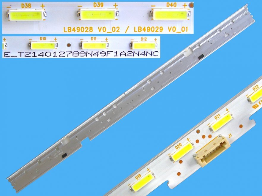 LED podsvit EDGE 1072mm / LED Backlight edge 1072mm - 80 LED LM49028 V0_02 / LM49029 V0_01 / E_T214012795N49F plus E_T21402789N49F - Kliknutím na obrázek zavřete