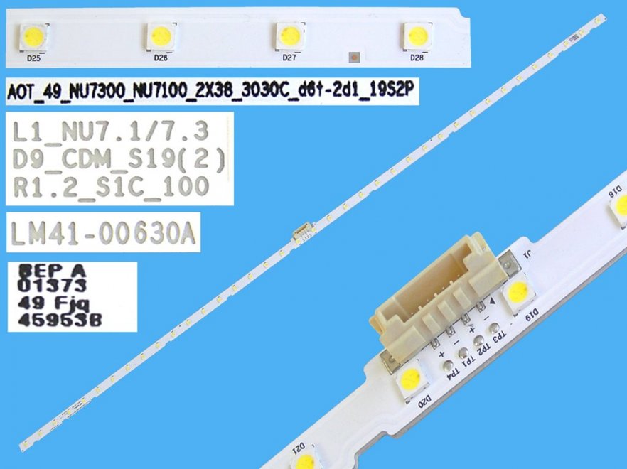 LED podsvit EDGE 532mm / LED Backlight edge 532mm - 38 LED BN96-45953B / AOT_49_NU7300_NU7100_2X38_3030Cd6t-2d1_19S2P - Kliknutím na obrázek zavřete