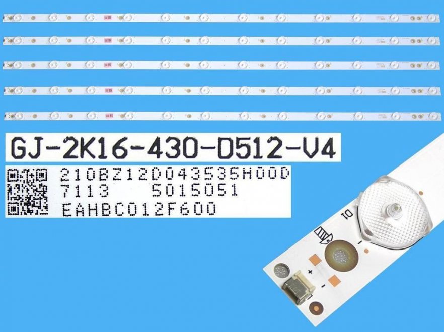 LED podsvit sada Philips LB43014 V0_02 AL celkem 5 pásků 843mm / DLED TOTAL ARRAY GJ-2K16-430-D512-V4 / 210BZ12D0BCC9BH00D - Kliknutím na obrázek zavřete