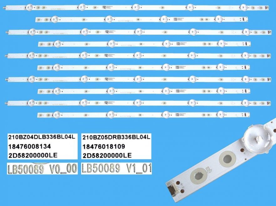 LED podsvit sada Philips LB43014 V0_02 celkem 5 pásků 843mm / DLED TOTAL ARRAY GJ-2K16-430-D512-V4 / 705TLB43B339DH00L - Kliknutím na obrázek zavřete
