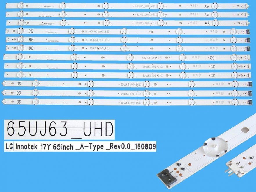 LED podsvit sada LG 65UJ63-UHD celkem 12 pásků / DLED TOTAL ARRAY 65UJ63_UHD / LG Innotek 17Y 65inch - Kliknutím na obrázek zavřete