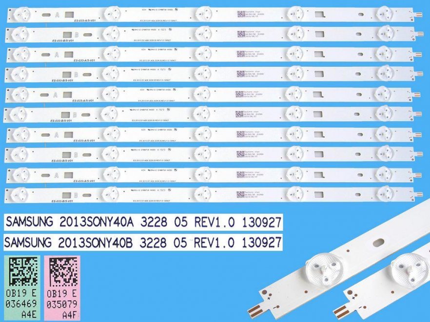 LED podsvit sada Sony náhrada celkem 10 pásků 387mm / D-LED BAR. 40" Samsung 2013Sony40A plus Samsung 2013Sony40B - Kliknutím na obrázek zavřete