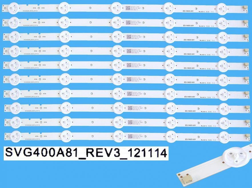 LED podsvit sada Sony náhrada celkem 10 pásků 395mm / D-LED BAR. SVG400A81 - Kliknutím na obrázek zavřete