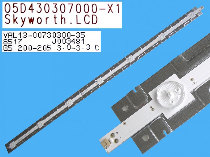 LED podsvit 813mm, 7LED / DLED Backlight 813mm - 7DLED, 05D430307000-X1 / YAL13-00730300-35 Skyworth.LCD - Kliknutím na obrázek zavřete