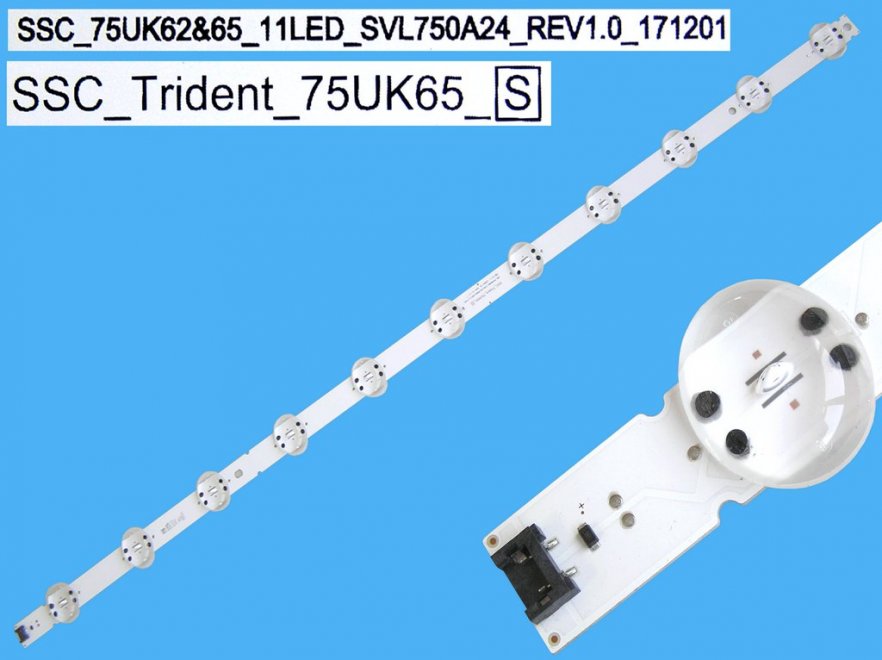 LED podsvit 833mm, 11LED / DLED Backlight 833mm - 11 D-LED, SSC_Trident_75UK65, SVL750A24, EAV63992101 - Kliknutím na obrázek zavřete
