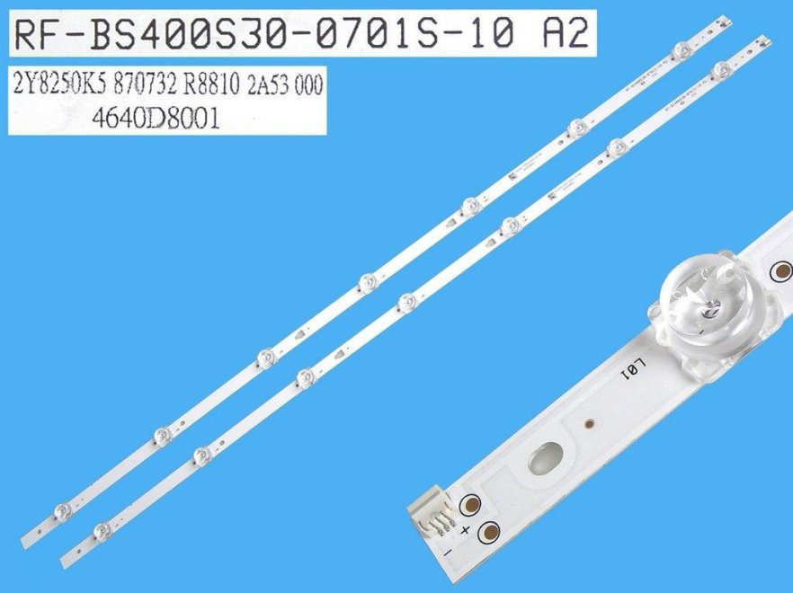LED podsvit 745mm sada Sencor RFBS400S30-0701-10A2 celkem 2 kusy / DLED Backlight 745mm - 7DLED, RF-BS400S30-0701S-10A2 / 4640D8001 / 2Y8250K5 - Kliknutím na obrázek zavřete