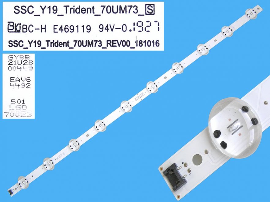 LED podsvit 788mm, 10LED / DLED Backlight 788mm - 10 D-LED, SSC_Y19_Trident_70UM73, EAV64492501 - Kliknutím na obrázek zavřete
