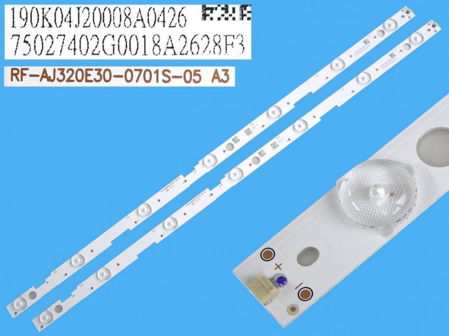 LED podsvit 595mm sada Sharp celkem 2 pásky / LED Backlight 595mm - 7DLED, RF-AJ320E30-0701S-005 A3 / 190K04J20008A0426 - Kliknutím na obrázek zavřete